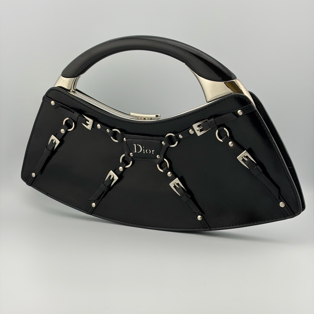 Dior Vintage RARE MINI 2003 Fall Bondage Clutch Limited Edition John Galliano - Picture 3 of 12